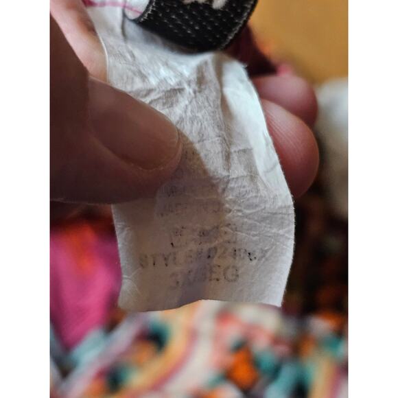 R Rauge Dress Womens Size 3x Boho Print Crocheted Hem Sleeves Chevron (794) - Picture 5 of 8